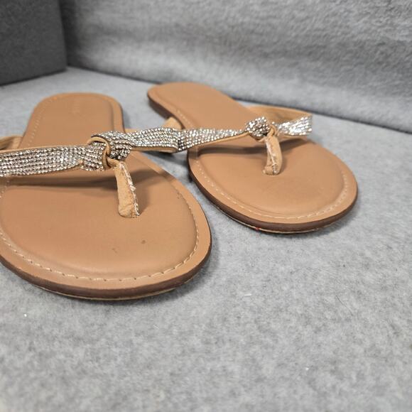 Torrid Rhinestone Flip Flop Sandals Size 10WW - Picture 2 of 5